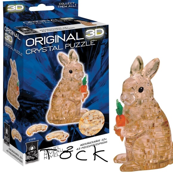 Bepuzzled | Toys | Bepuzzled Original 3d Crystal Puzzles Rabbit | Poshmark